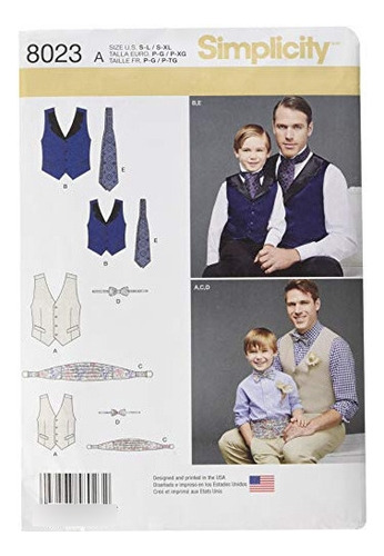 Simplicity Creative Patterns Cummerbund Y Ascot Chaleco Y Pa