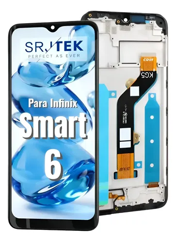 Tela Frontal Lcd Para Infinix Smart 6 X6511 Com Aro Display