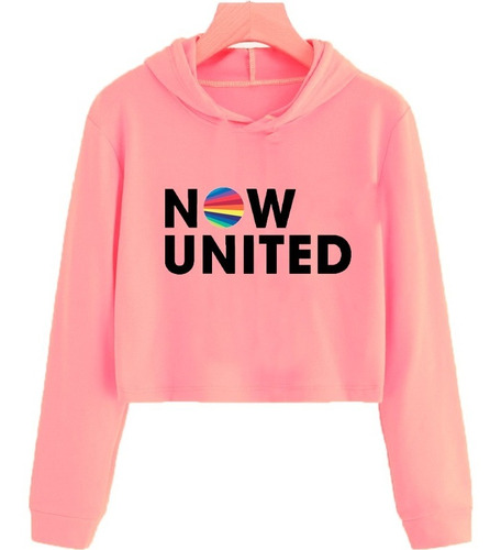 Moletom Cropped Infantil Now United Blusa Casaco Meninas #