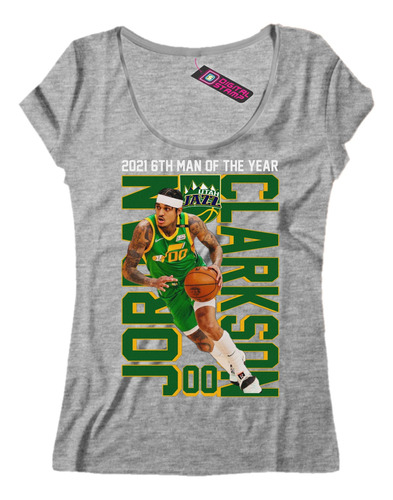 Remera Mujer Utah Jazz Jord Clarkson Nba13 Dtg Premium