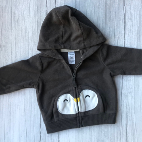 Campera Carters Micropolar Con Capucha // Talle 3 Meses