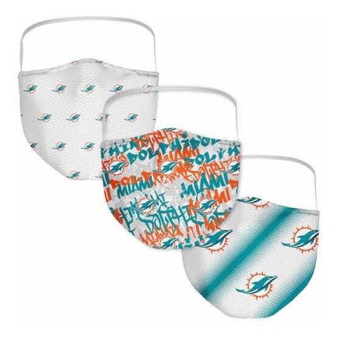 Cubrebocas Delfines De Miami Dolphins, Producto Oficial Nfl