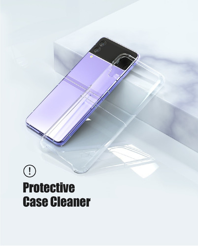Imagen 7 de 9 de Funda Anticaidas Protector Rigido Clear Galaxy Z Flip3