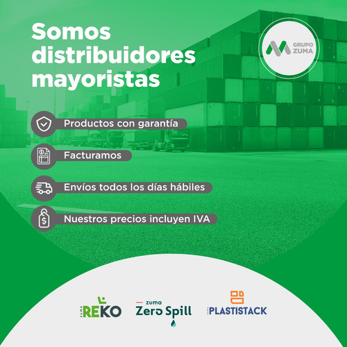 Contenedor Con 2 Ruedas Plastik Gogic Rpbi 120 L