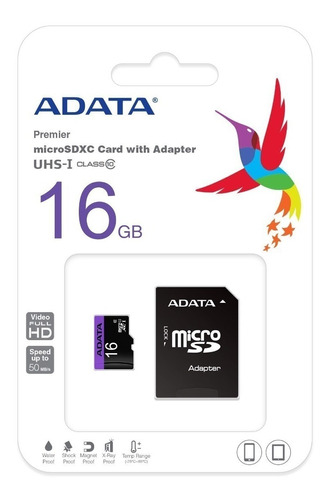 Memoria Micro Sd Adata 16gb Clase 10 - Original 100% 