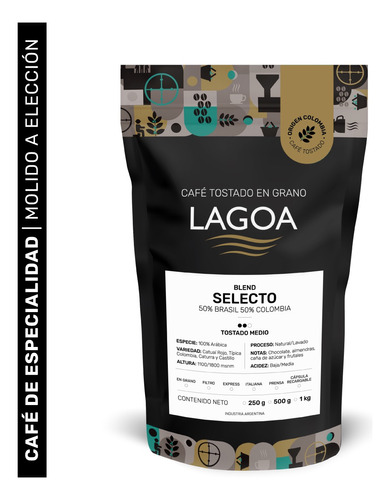 Café Blend Selecto (brasil/colombia) Tostado Natural 250g