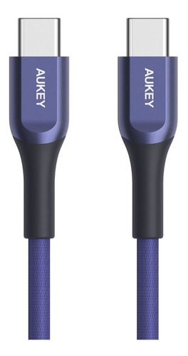 Aukey Cable Impulse Titan Usb-c A C 1.2m Kevlar Color Azul 