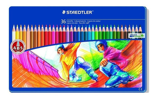 Lata Staedtler Lapices De Colores Noris Club X 36