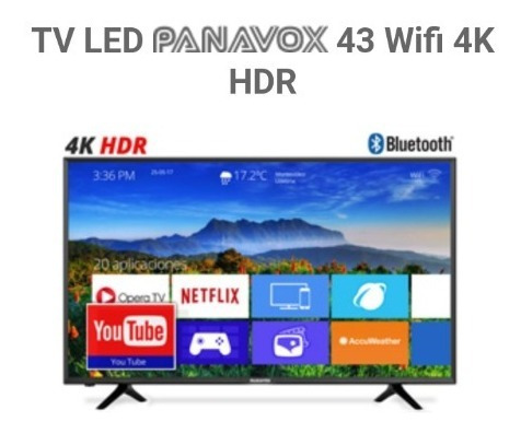 Smart Tv 43   Wifi 4k Panavox Oferta 