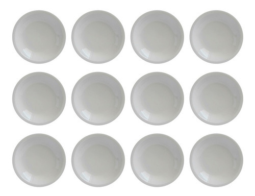 X12 Plato Hondo Porcelana Línea Recta, Verbano Color Blanco Liso