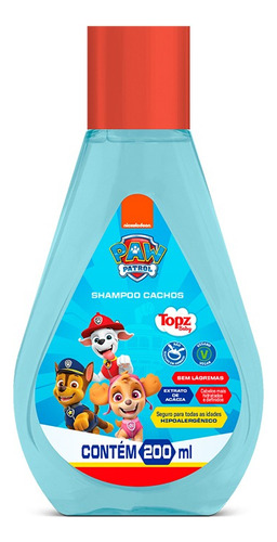  Shampoo Cachos Hidratados Patrulha Canina Topz 200ml