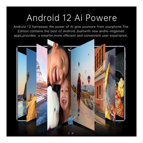 Tableta Android 12 De 10 Pulgadas, 1920 X 1080, 12 Gb De Ram