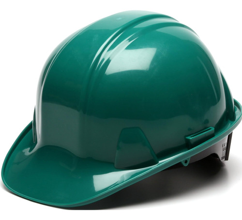 Pyramex Green Cap Style 6 Point Ratchet Suspension Hard Hat