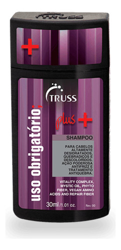 Shampoo Uso Obrigatório; Plus+ 30ml Truss Viagem Tester
