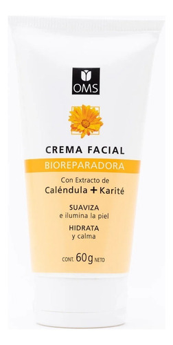Oms Crema Facial Bioreparadora Con Caléndula Y Karite 60 Gr