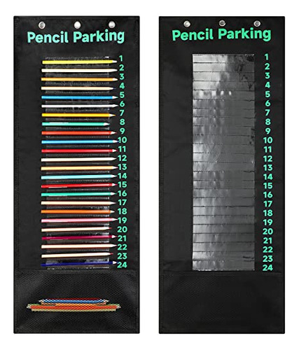 2 Pcs Pencil Parking Pocket Chart Pencil Pocket Chart C...