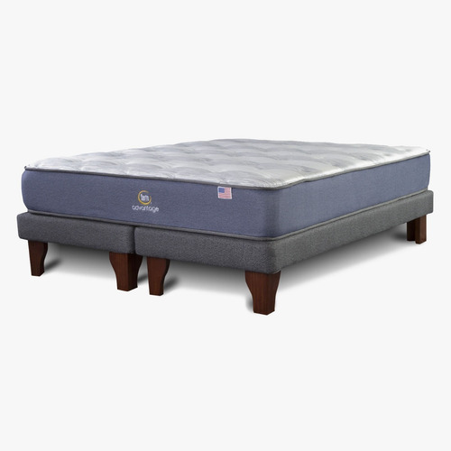 Imagen 1 de 3 de Cama Advantage 2 Plazas Base Dividida Gris