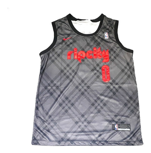 Musculosa Básquet Ripcity  Lillar Gris Bordada The Dark King