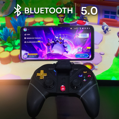 Controle Joystick Pg-9218 Ipega Bluetooth 5.0 Modo Turbo Cor Preto