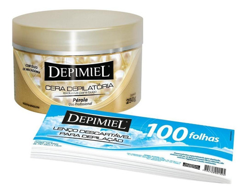 Kit Cera Depilatória Para Buço E Lenço Descartável Depimiel