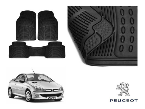 Tapetes Uso Rudo Peugeot 206 Cc 2003 Rubber Black Original