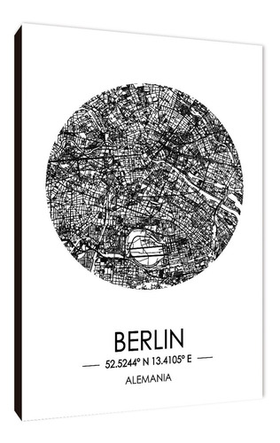 Cuadros Mapa Berlín Varios Modelos 33x48