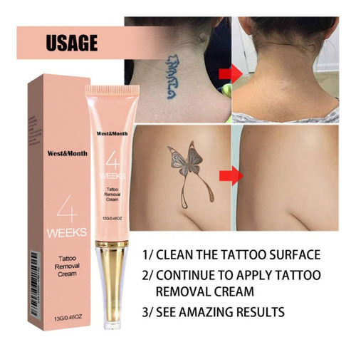 Crema De Eliminación Permanente De Tatuajes Crema Eliminador