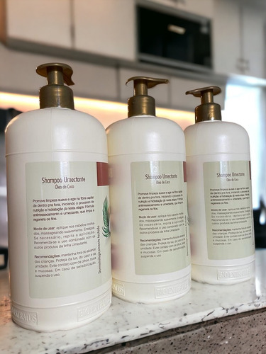 Kit 3 Shampoo Cabelos Desidratados Umectante 1l