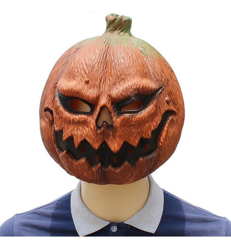 Máscara De Miedo De Cabeza De Calabaza De Halloween .