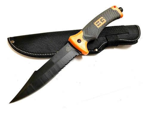 Cuchillo Bear Grylls Ideal Camping Gerber - Color Naranja Y Gris