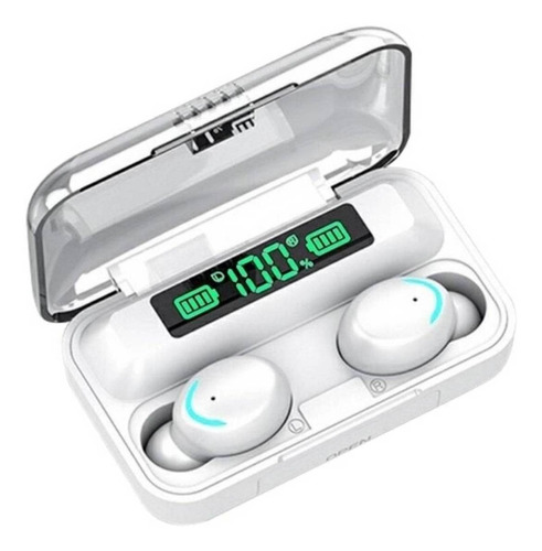 Audífonos in-ear gamer inalámbricos Shenzhen Yihaotong Bluetooth F9-5 blanco con luz LED