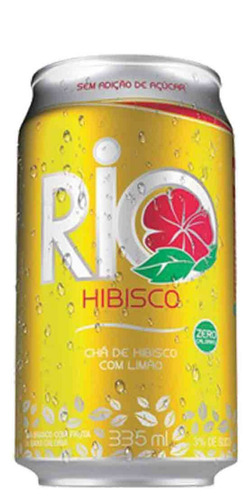 Chá Rio Branco Lata 335ml Hibisco /limão Com 12 Unidades 