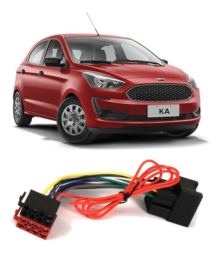 Chicote Ford Ka 2019 A 2020 Adaptador Central Rádio Dvd Cd