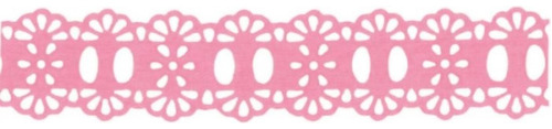 Passa Fita 2,3cm Crochê Mod.34 Marilda Aviamentos 10m Cor 205 - Rosa