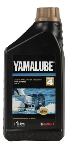 Aceite Motor Yamalube Nautico 10w40 1lts Sl 4m Marino Agua