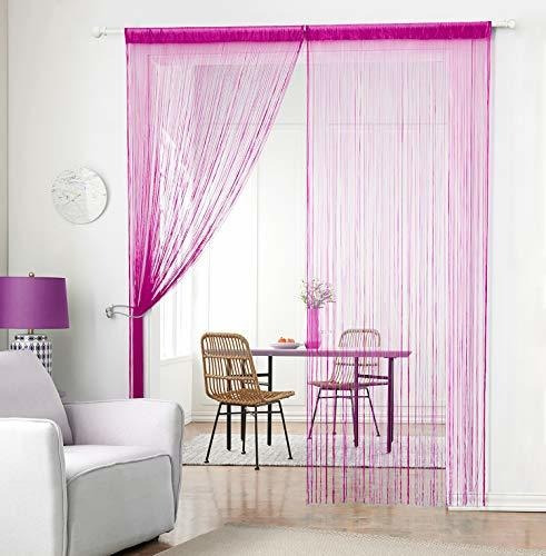 Cortinas Hsylym Paneles De Cortina De Hilo De Tejido Denso P