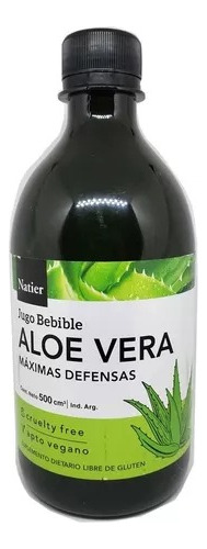 Pack X 3 Aloe Vera Bebible Natier X 500ml 100% Natural 