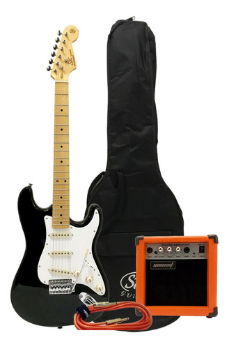 Combo Guitarra Eléctrica Stratocaster Amplificador 10 Watts