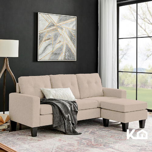 Sofá Sala Esquinera Izquierda Sillón Reversible Madera
