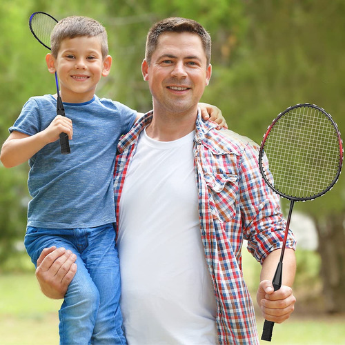 Juego De 2 Raquetas De Bádminton Deportes Al Aire Libre