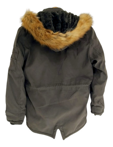 Campera Hombre Parka Corderito Capucha Desmotable Polo Club