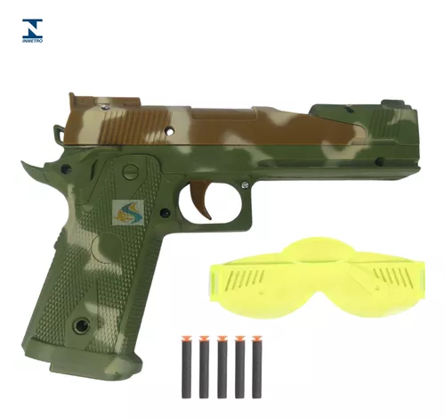 Pistola Lançador Nerf Arma Pistola Atira Dardos Barato