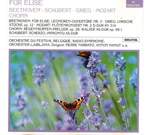 O Fur Elise Beethoven Schubert Grieg Mozart Cd Ricewithduck