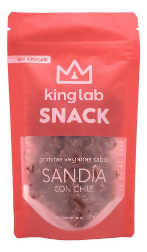 Gomitas Veganas Sabor Sandía Con Chile King Lab 120gr