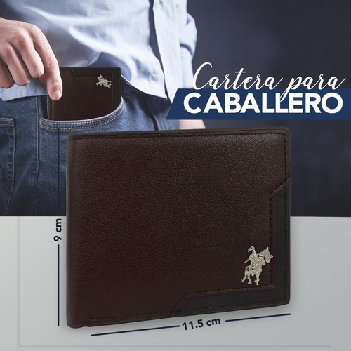 Imagen 2 de 5 de Cartera Para Caballero / Polo Elegante / Opw007