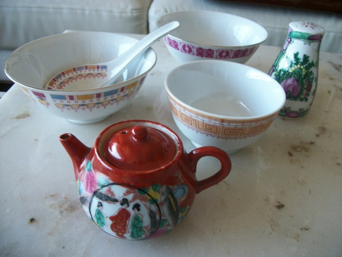 Piezas De Porcelana China Sellada, Lote Completo