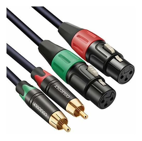 Cable Xlr A Rca, Dual Xlr Hembra A Dual Rca Macho - 10ft