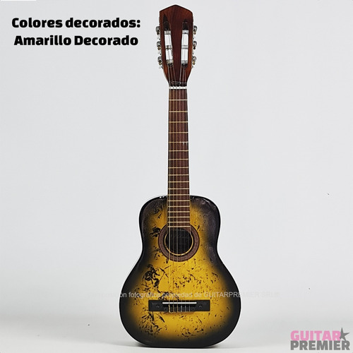 Imagen 5 de 10 de Guitarra Electro Criolla Niño Mini + Funda + Pua + Colores +