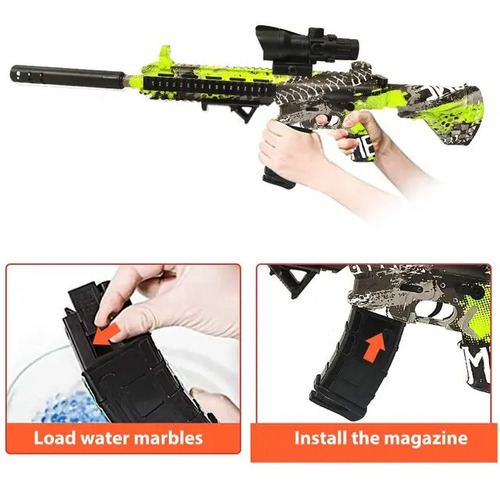 Ametralladora M416 Con Balines De Hidrogel Juguete Niños