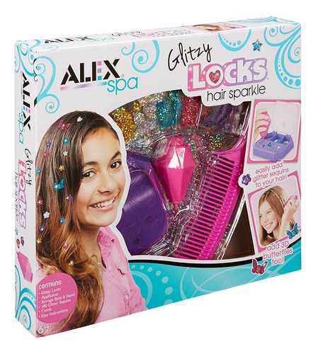 Alex Spa Glitzy Locks Hair Sparkle Niñas Moda Actividad